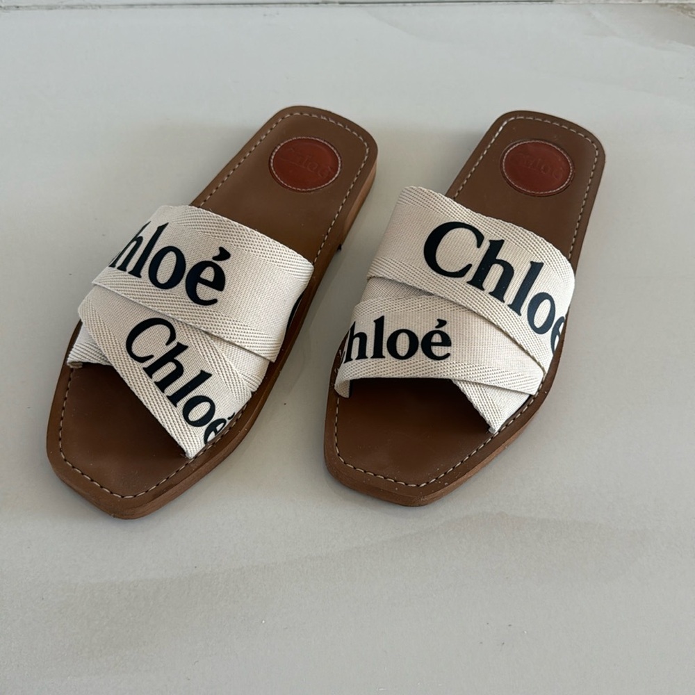 Chloé Women’s Woody Logo Slide Sandals